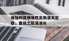 九游娱乐官网入口-包含保加利亚艰难胜出斯洛文尼亚，晋级之路漫漫长的词条